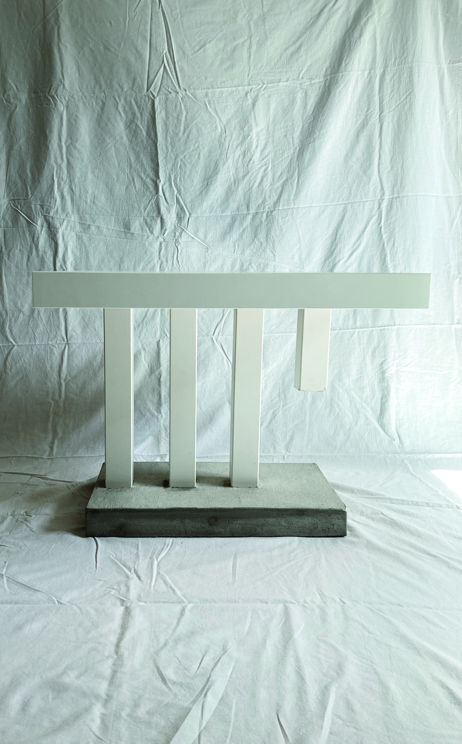 ATLAS concrete base for LACK table